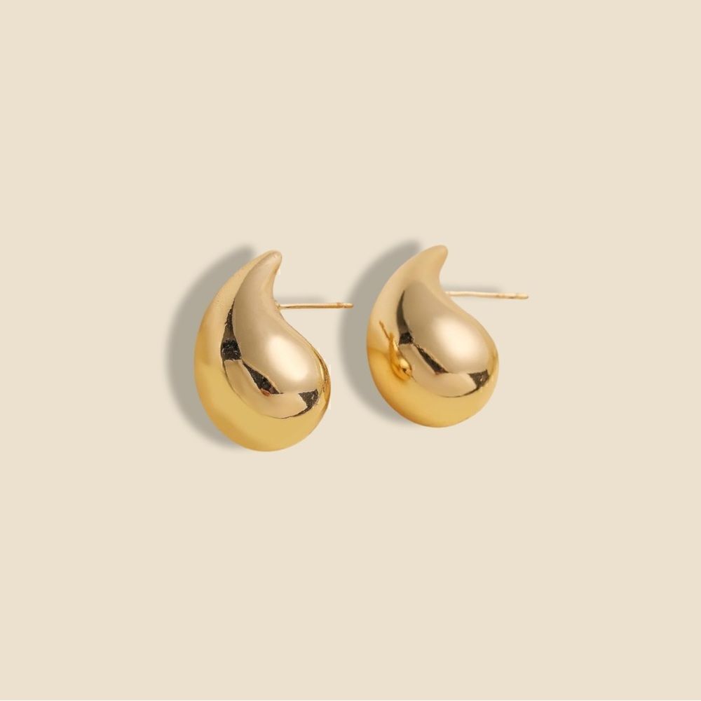 14k Real Gold Teardrop Earrings | Birthday Gift | Essential Fashion Jewelry |